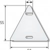 Бирка У-136 треугольник 100шт/уп (80)