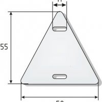 Бирка У-136 треугольник 100шт/уп (60)