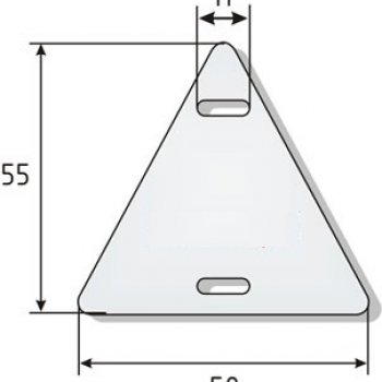 Бирка У-136 треугольник 100шт/уп (80)
