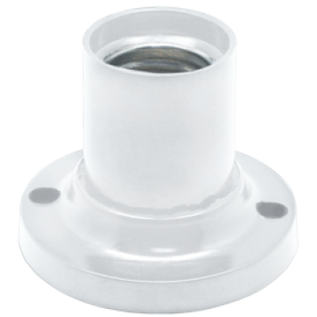 Патрон пластик потолочный Е14 белый Ecola