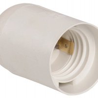 Патрон пластик подвесной Е14 белый IEK инд упак (50)
