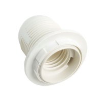 Патрон пластик подвесной кольцо Е27 белый IEK инд упак (50)