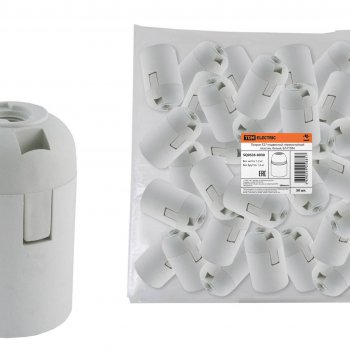 Патрон пластик подвесной Е27 белый TDM (50)