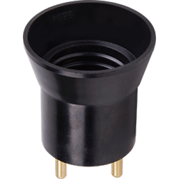 Переходник вилка-Е27 Ecola чёрный