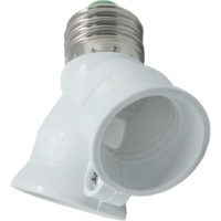 Переходник Е27-Е27x2 Ecola белый