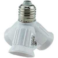 Переходник Е27-Е27x3 Ecola белый