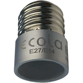 Переходник Е27-Е14 Ecola серебро