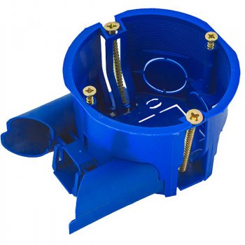 Подрозетник GUSI С3Е3 КК d68*45 пласт. лапки с кабель-каналом (200)