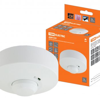 Датчик движения TDM ДДМ-03П 1200Вт 360° 8м белый (50)