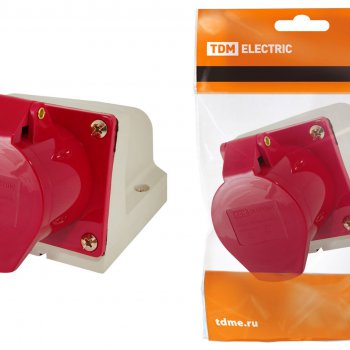 Розетка TDM 125 стационарная 3Р+РЕ+N 32А 380В IP44 (10)