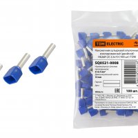 Наконечник штыревой втулочный изолированный двойной 2.5мм²-10 TDM НШвИ(2) 100шт (15)