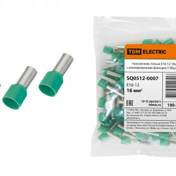 Наконечник-гильза 16мм Е16-12 100шт TDM (6)