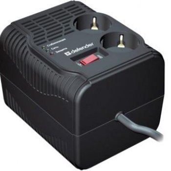 Стабилизатор напряжения Defender AVR 1000VA Typhoon 320W, 2 гнезда (1/4)
