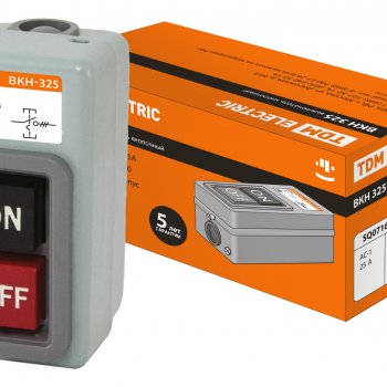 Выключатель кнопочный 2кн TDM ВКН-325 3Р 25А 230/400В IP40 (10)