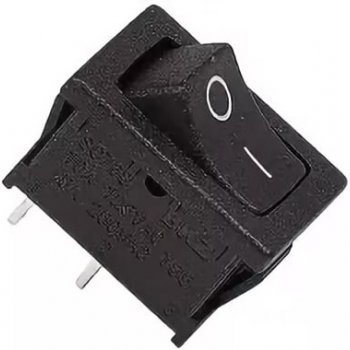 Выключатель Rexant вкл-выкл  6А мини черный (10)