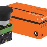 Кнопка TDM BС21 Гриб 1з черный