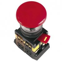 Кнопка IEK AEAL-22 Гриб 1з+1р фиксируемая 220В красный (10)