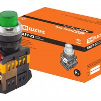 Кнопка TDM ABLFP-22 d22мм 1з+1р 230В подсветка зелёный (10)