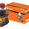 Кнопка TDM ABLFP-22 d22мм 1з+1р 230В подсветка красный (10)