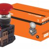 Кнопка TDM AEA-22 Гриб 1з+1p 220В красный (10)