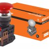 Кнопка TDM AEAL-22 Гриб 1з+1р фиксируемая 220В красный (10)