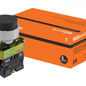 Кнопка TDM BL21 1з чёрный (10)