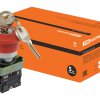 Кнопка TDM BS142 Гриб 1р ключ 230В красный (8)