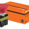 Кнопка TDM BS542 Гриб фиксируемая поворотная красный (8)
