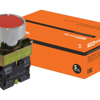 Кнопка TDM BА41 1з красный (10)