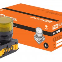Лампа индикаторная TDM AL-22TE желтый 230В (10)