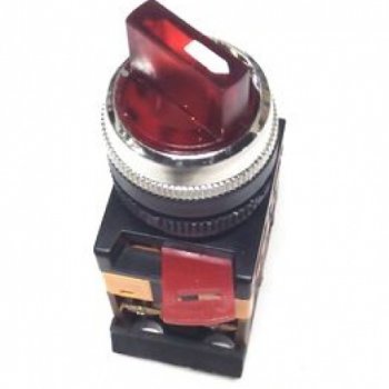 Переключатель IEK АNСLR-22-3 I-O-II подсв 220В красный (10)