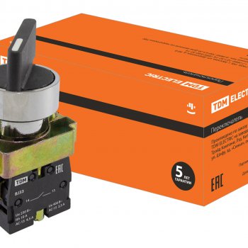 Переключатель TDM BJ33 I-O-II 1з+1р черный (10)