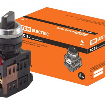 Переключатель TDM AC-22 I-O 1з+1р 220В (10)