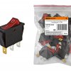 Выключатель TDM YL-202-03 1з вкл-выкл красный (10)