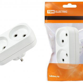 Двойник TDM 6А б/з линейный белый (50)