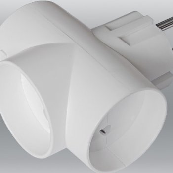 Тройник Toker 3T 6/10A б/з белый (50)