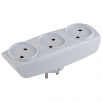 Тройник Эра 16A б/з белый (10/60)