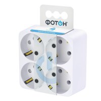 Четверник Фотон 16A с/з АМ 16-4Е белый (12/72)