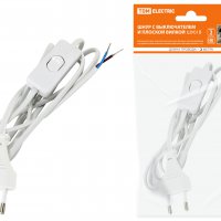 Шнур с переключателем-бра TDM 2м белый (80)