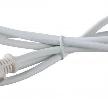 Шнур с вилкой Volsten S-LR2A 1,5м прямая белый с/з ПВС 3*1 (50)