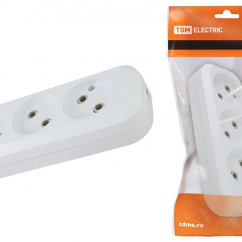 Колодка TDM 3гн 10A без заземления белый (20/120)