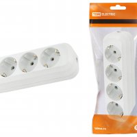 Колодка TDM 4гн 16А с заземлением белый (15)