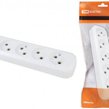 Колодка TDM 5гн 10А без заземления белый (14)