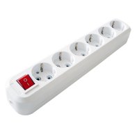 Колодка Универсал 6гн с заземлением выключатель 16А (60)