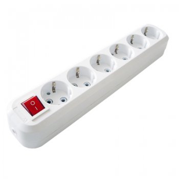 Колодка Универсал 6гн с заземлением выключатель 16А (60)