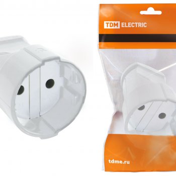 Штепсельное гнездо TDM без заземления 10А белый (20)