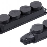 Розетка каучук IEK 4гнезда IP44 РБ34-1-0м Омега (6)