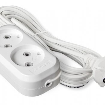 Удлинитель 2гнезда  3м без заземления ШВВП 1380Вт 2х0.75мм² Универсал У6-011 (60)