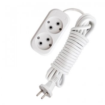 Удлинитель 2гнезда  5м без заземления ПВС 2300Вт 2x1мм² Универсал Премиум E-202 (40)