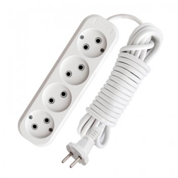 Удлинитель 4гнезда 5м без заземления ПВС 2200Вт 2x1мм² Универсал Премиум E-204 (40)